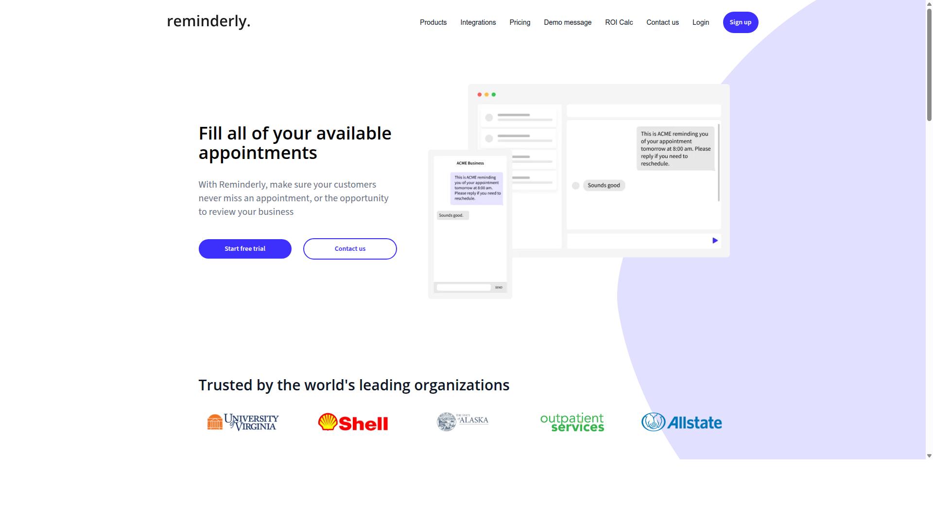 Reminderly.ai website